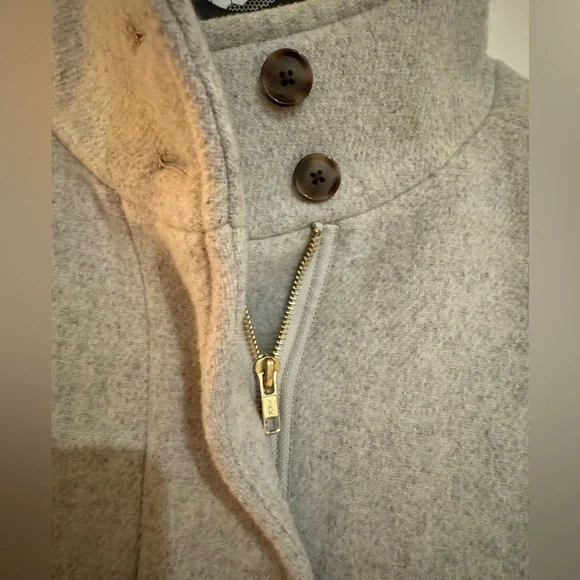 J Crew Italian Wool Coat Jacket Light Gray - Picture 3 of 4